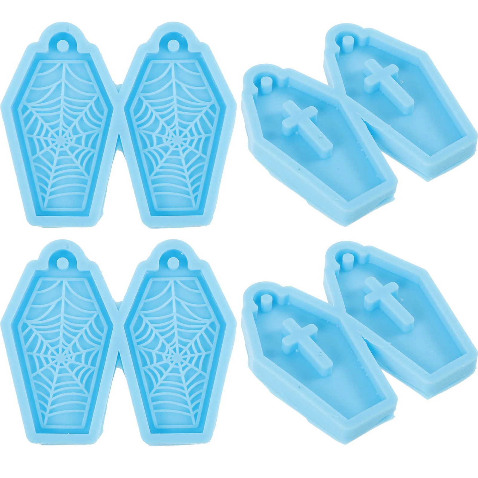 

4 шт. формы для эпоксидной смолы, силиконовые DIY ювелирные изделия, набор подвесок, антипригарные многоразовые серьги, принадлежности для творчества, рукоделия