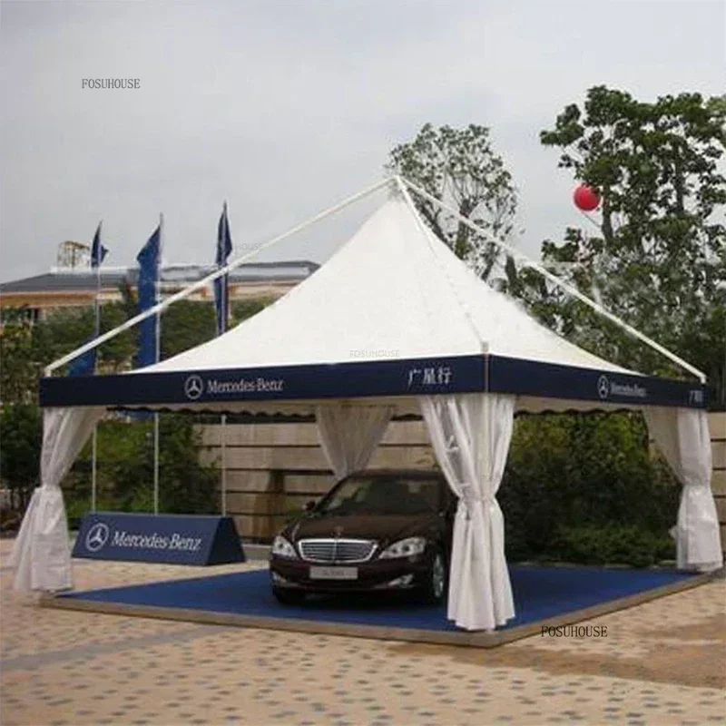 Gazebos plegables para exteriores de 3x3, tienda blanca para boda europea, espectáculo de coches, exposición de eventos comerciales, pabellón, Patio, toldo de acero