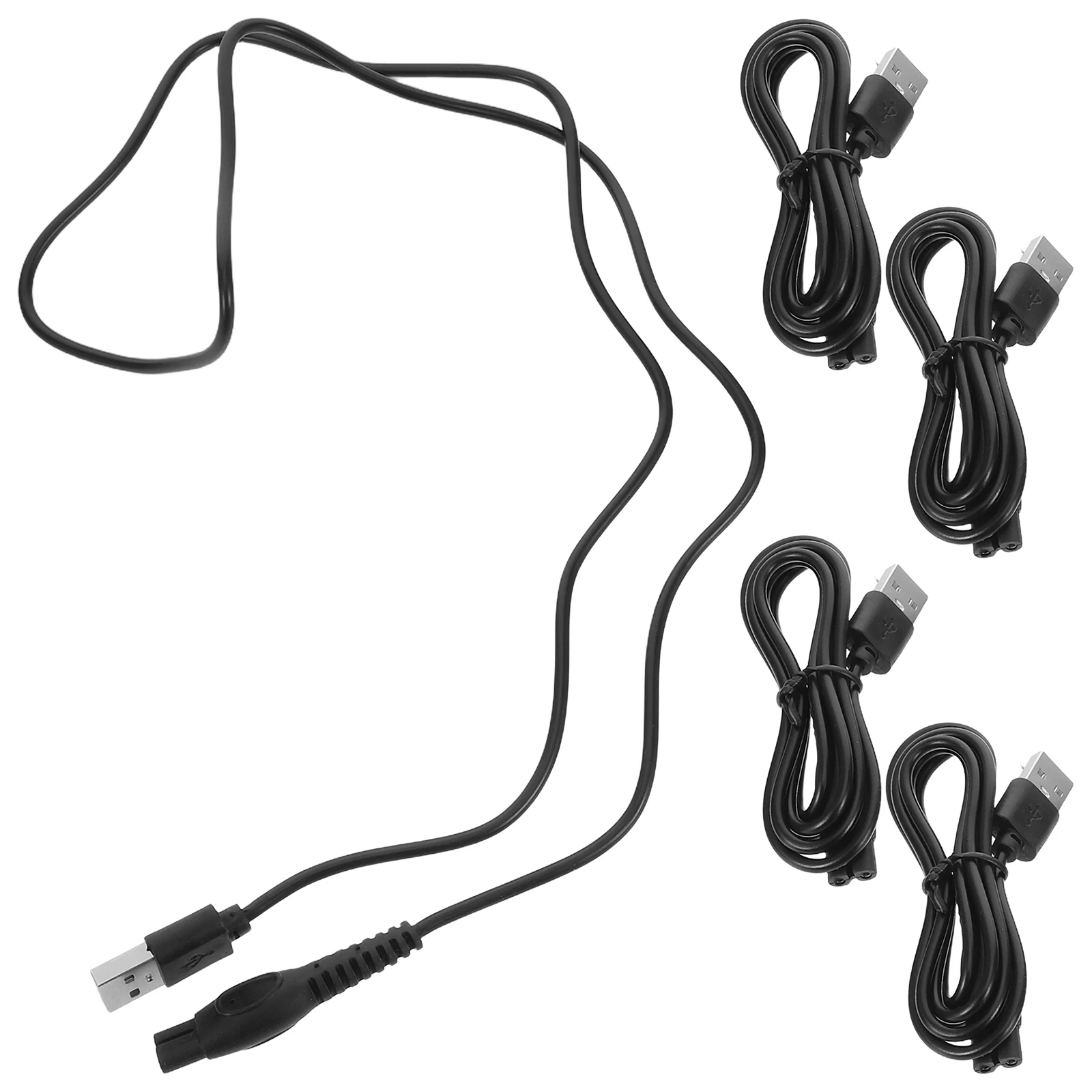 

5 Pcs Shaver Charging Cable Blade Cord Power Supply Replacement Plastic Trimmer Adapter