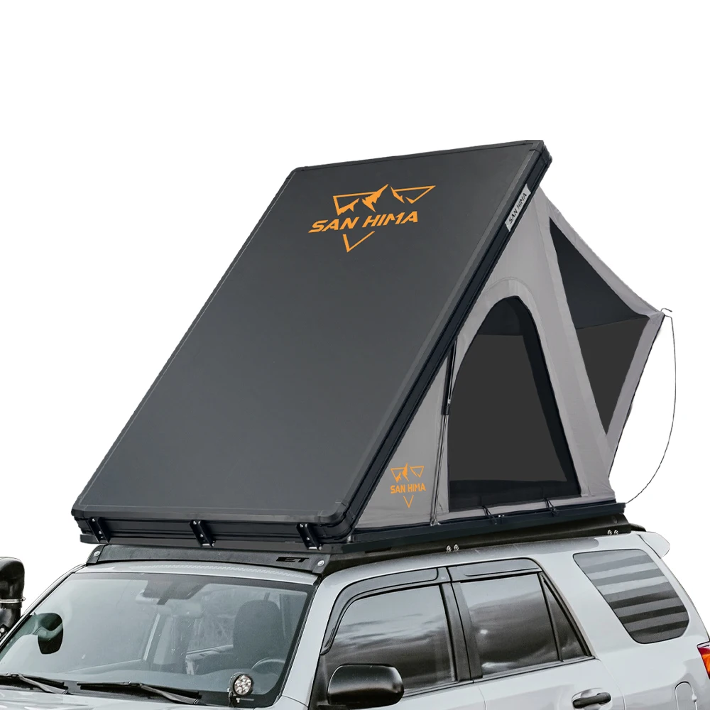 Car Hardshell Rooftop Tent Triangle Aluminum Hard Shell Roof Top Tent RTT For 4x4 Offroad Camping