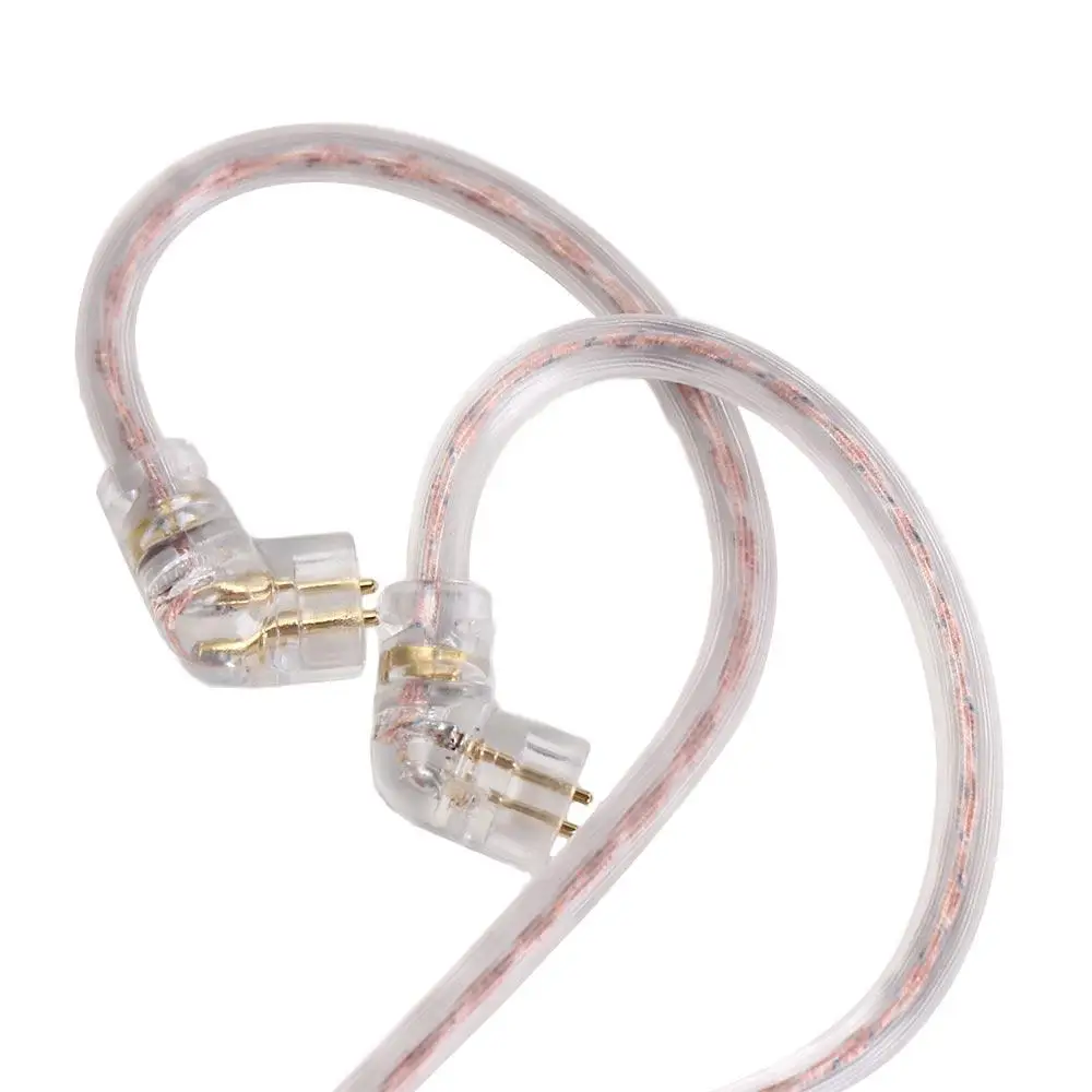 For KZ ZEX High-Purity 2Pin Cable Upgrade Twisted Cable 2Pin Headphone Cord In Ear Cable ZS10 Earphone Wire KZ Earphones Cord