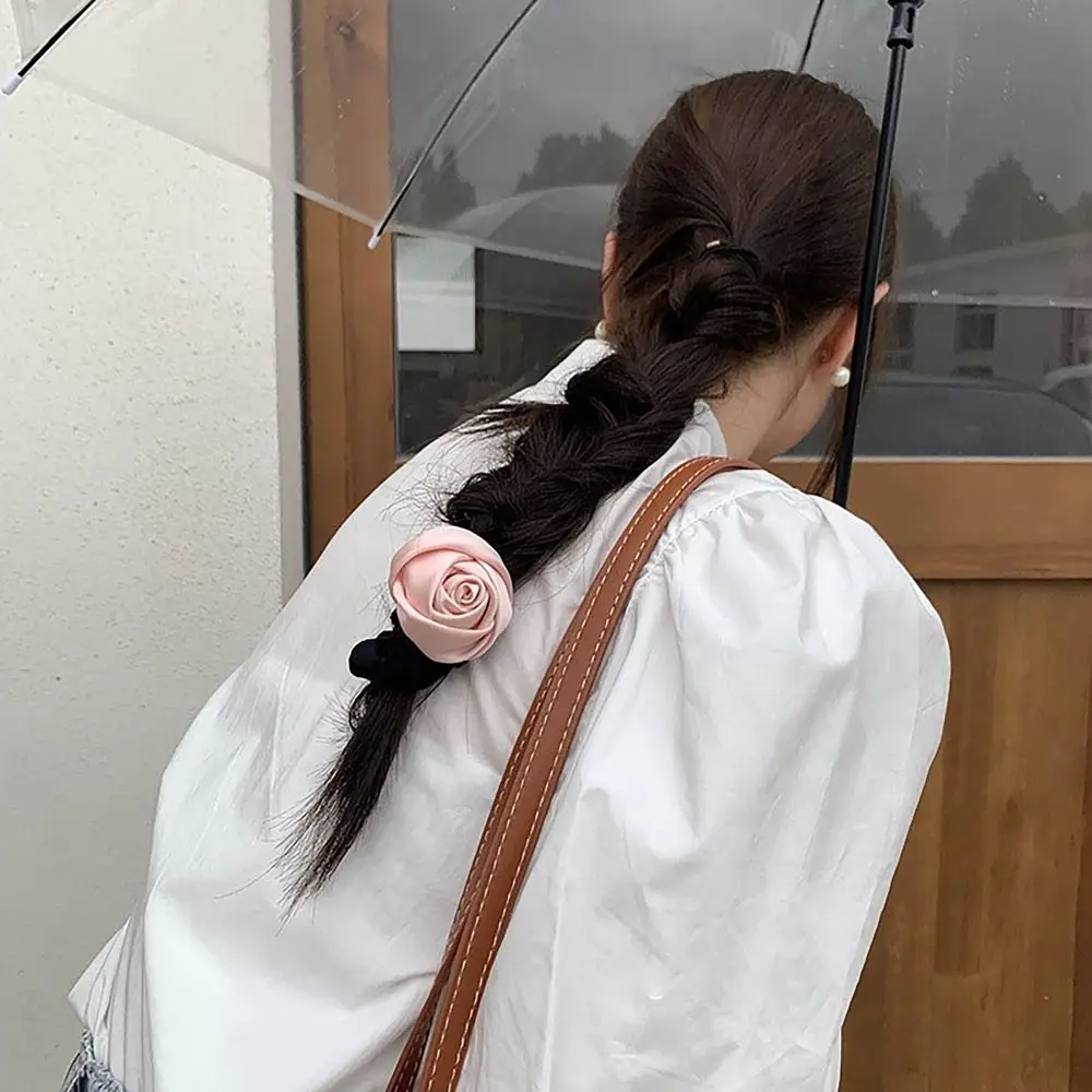 

Sweet Rose Hair Tie Hair Accessories Headdress Rubber Band High Resilience Hair Ring Women