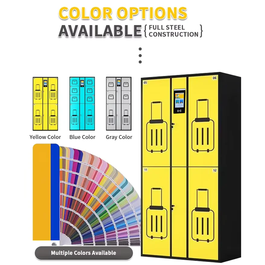 #hu Hot Sale Railway Station Airport Scenic Area Suitcase Self-Service Electronic Bag Steel Storage Cabinet Intelligent Smart Lo