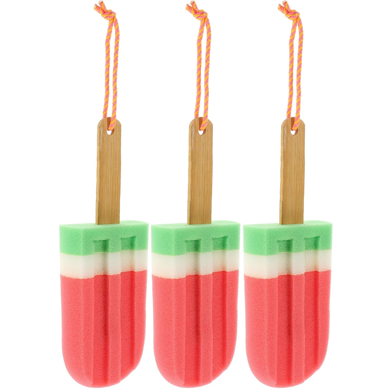 

3Pcs Ice Cream Shower Bath Ball Soft Sponge Body Scrubbing Towel Gentle Exfoliating Bath Accessories Foaming Rubbing Towel