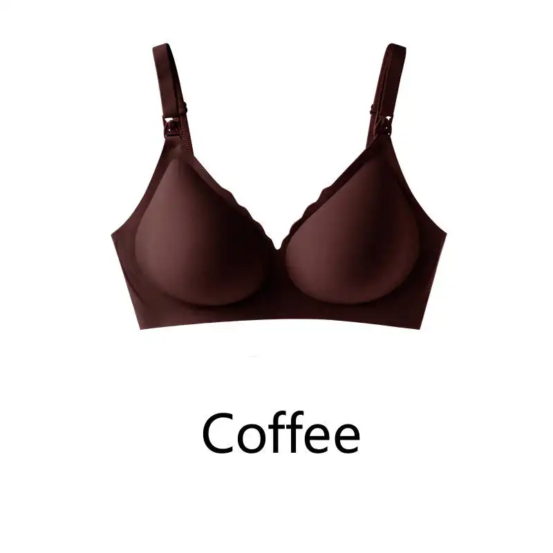 Maternity bra with push-up front to prevent sagging Seamless breathable and comfortable nursing push-up bra - Image 15