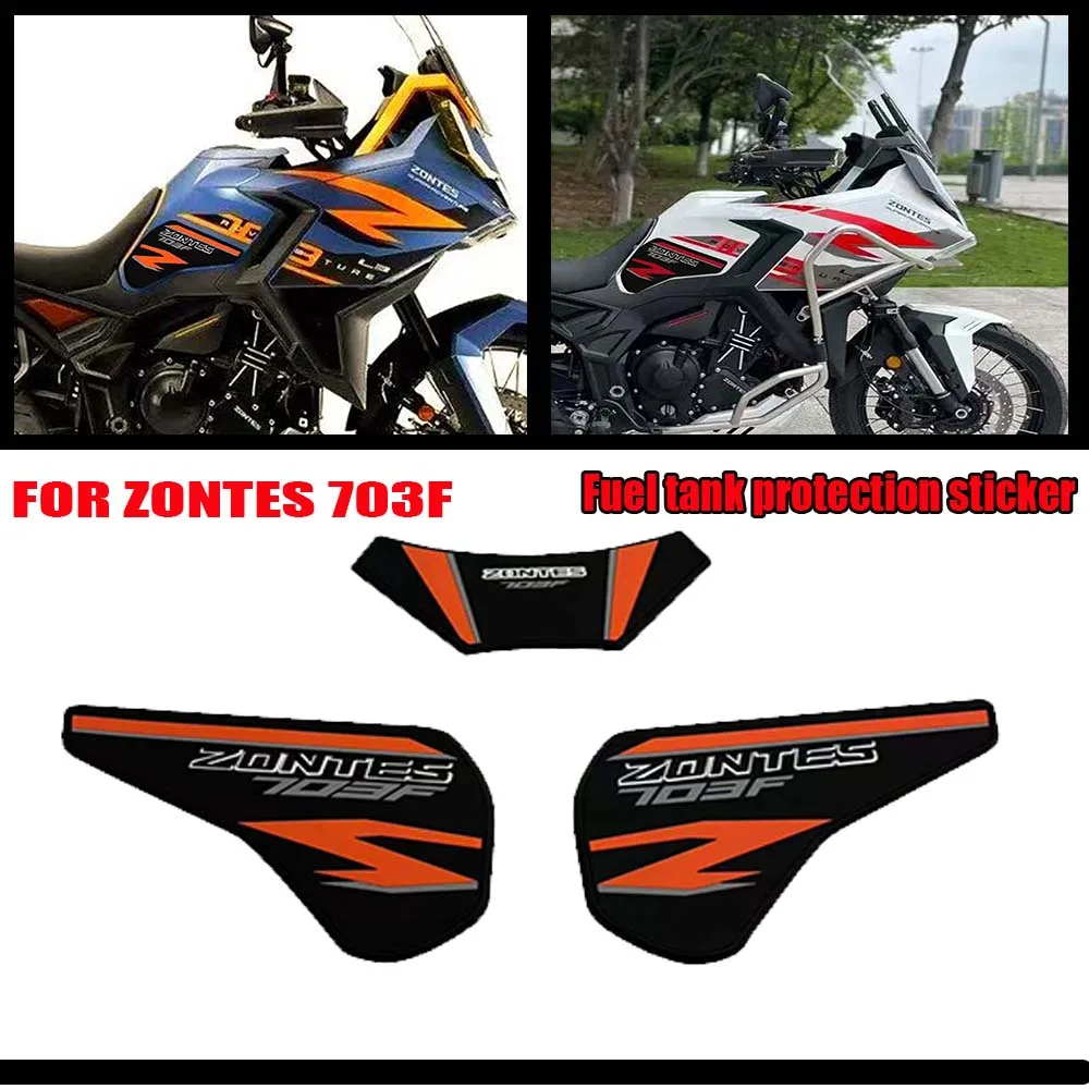 

NEW FOR ZONTES 703F 703F zontes703f 703F Motorcycle Anti Slip Fuel Oil Tank Pad Side Knee Grip Decal Protector Sticker Pads