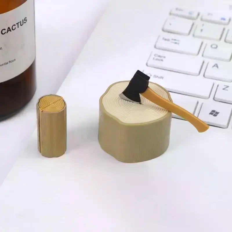 1/12 دمية محاكاة الفأس حصة خشبية نموذج دمية مصغرة مزرعة الديكور اللعب دمى منزل المشهد الصغير صور الدعائم