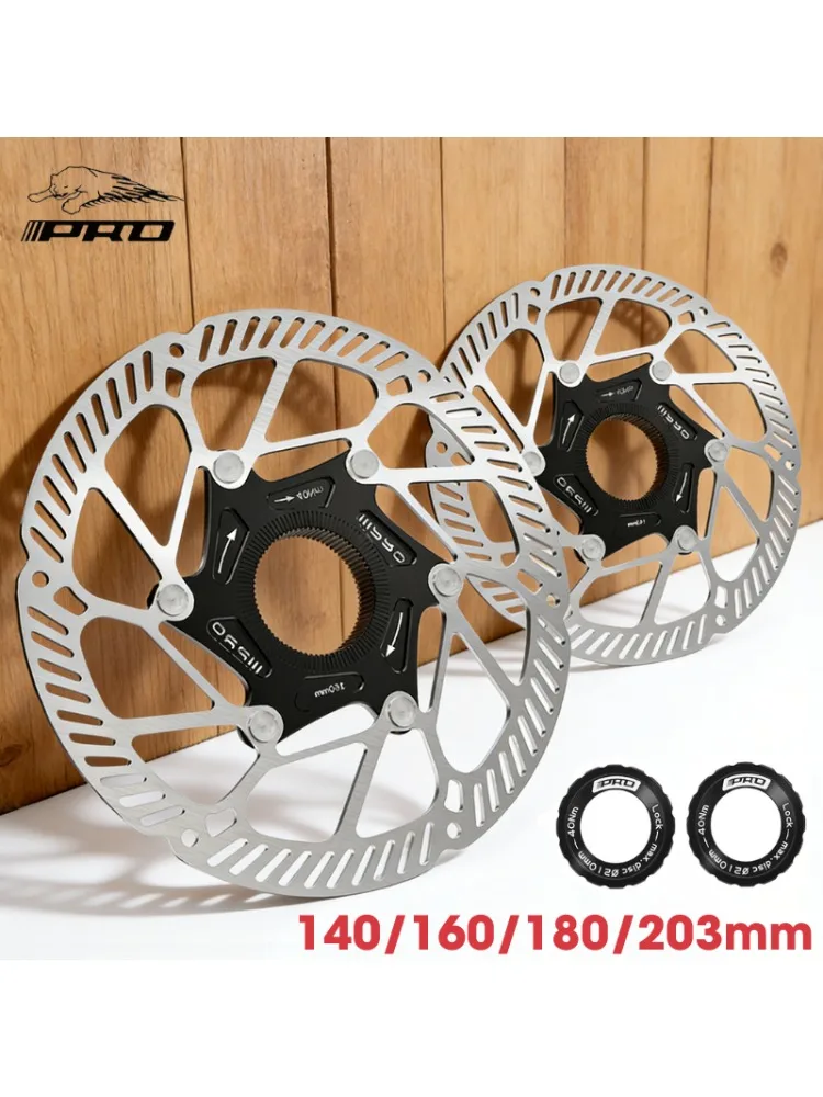 AliExpress IIIPRO Centerlock Bike Brake Disc MTB Bicycle Hydraulic Disc Brake Rotor Ultralight 140/160/180/203mm Heat Dissipation Rotor