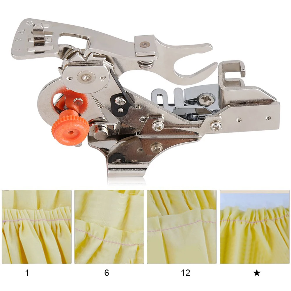 

1Pc Sewing Machine Household Ruffler Presser Foot Low Shank Pleated Attachment Press Feet Accessories Model 55705