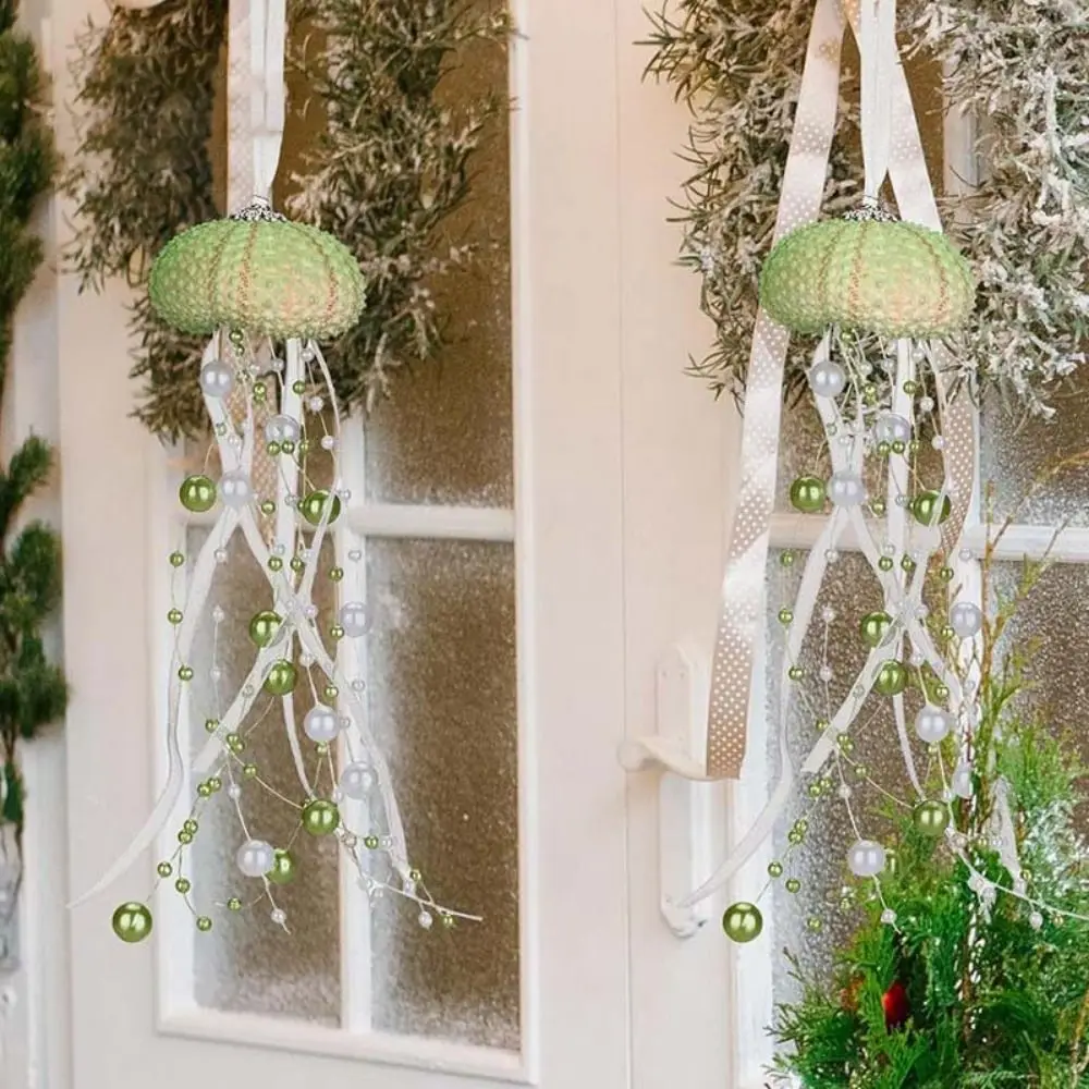 DIY Jellyfish Prism Pendant Exquisite Easy to Catch Sea Shell Wind Chimes Ocean Themed Sunlight Capture Collector Home