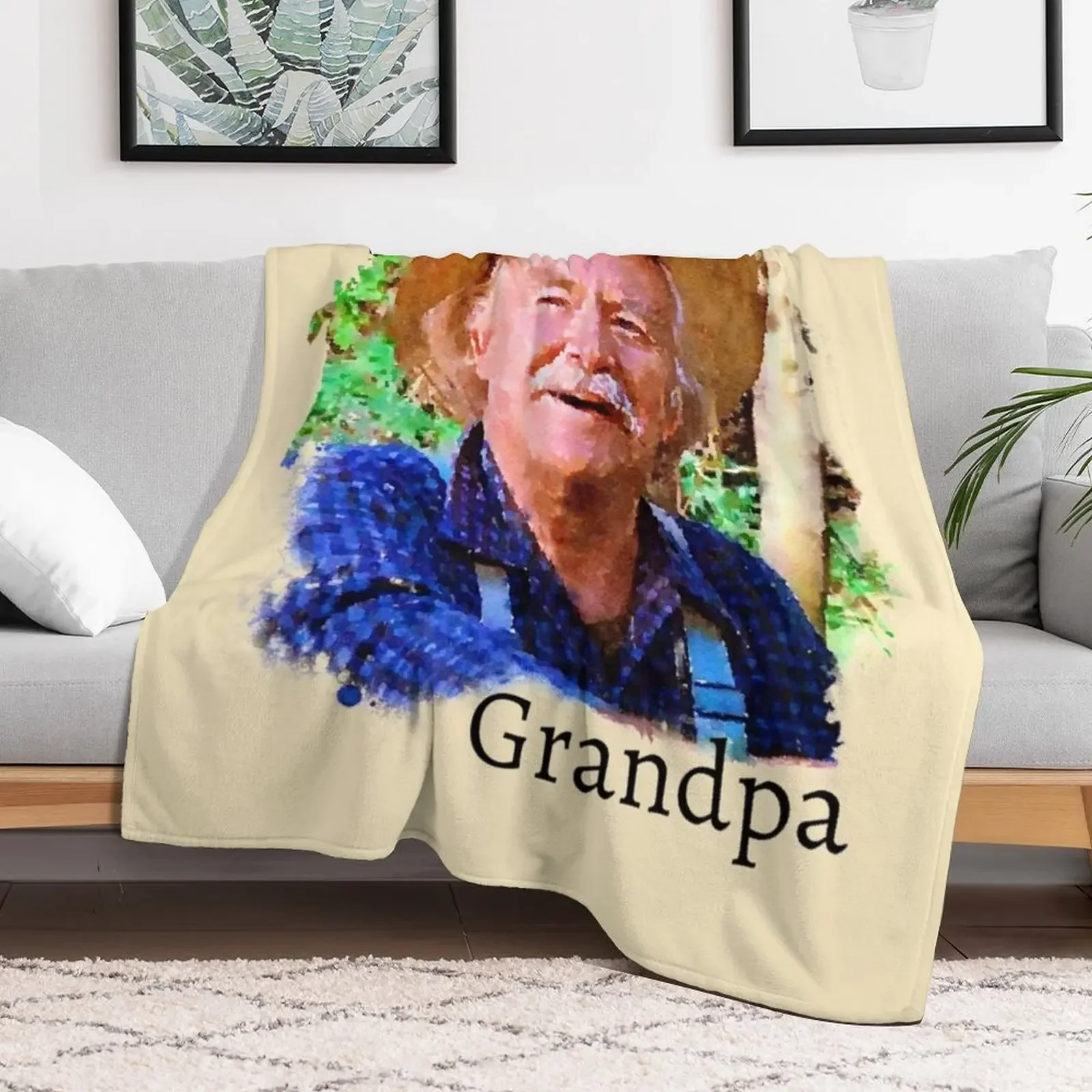 Grandpa The Waltons Throw Blanket Personalized Gift Cute Blankets