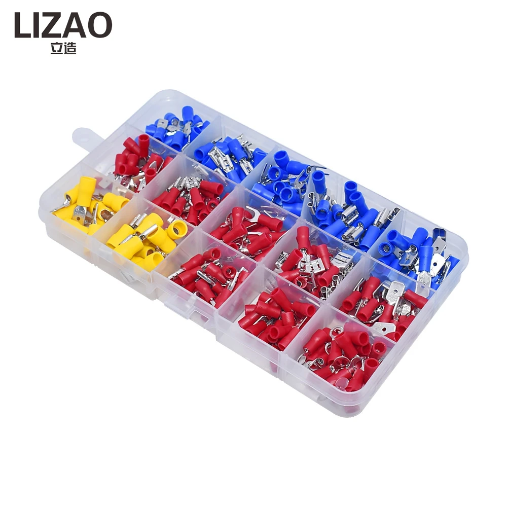 LIZAO 280pcs Insulated Crimp Terminal Kit Male/Female Wire Connectors, Butt & Spade Lugs Assortment Set for Electrical Wiring