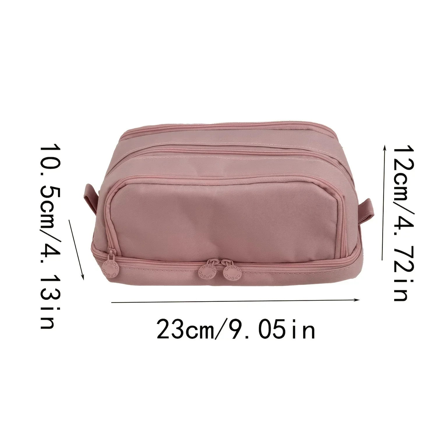 Solid Color Three-layer Makeup Bag, Stylish and High-value Portable Compartment for Outdoor Use, Travel Cosmetics Storage Bag