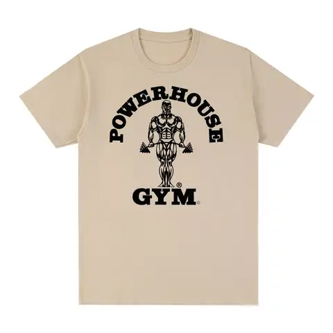 Powerhouse Gym Vintage T-shirt Harajuku Geek Funny Cotton Men T shirt New Tee Tshirt Womens Tops