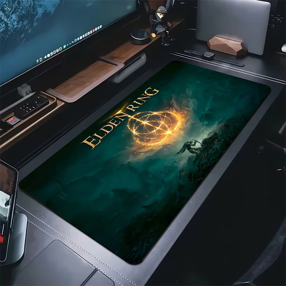 EldenS R-RingS Mouse Pad XXL Gamer PU Leather Size music For Office Mat Desk Waterproof Table Mat Gameing