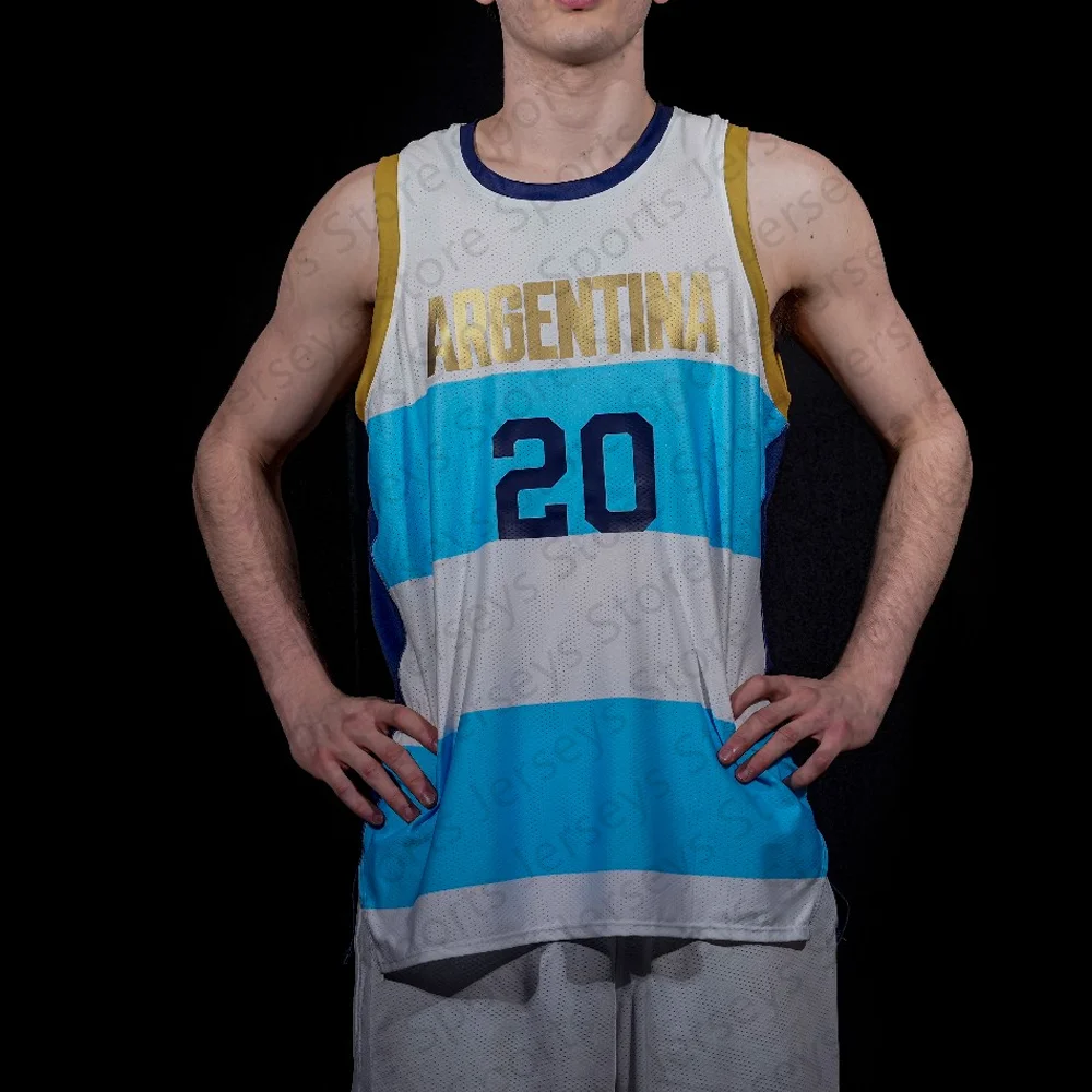 24/25 nowości Argentyna koszulka do koszykówki kamizelka Tshirt mężczyźni/chłopiec sportowa koszulka do koszykówki kamizelka T koszula letnia