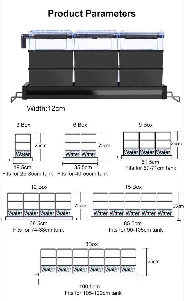 Drip Box Filter Aquarium Accessories Bio External Filter Media Fish Tank Upper Mute for Aquarium External Aquarium Filter