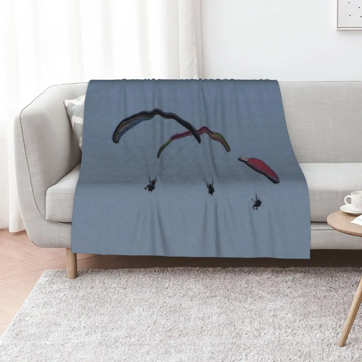 Параплановый плед из плотного фланели, покрывало для кровати, мягкий плед