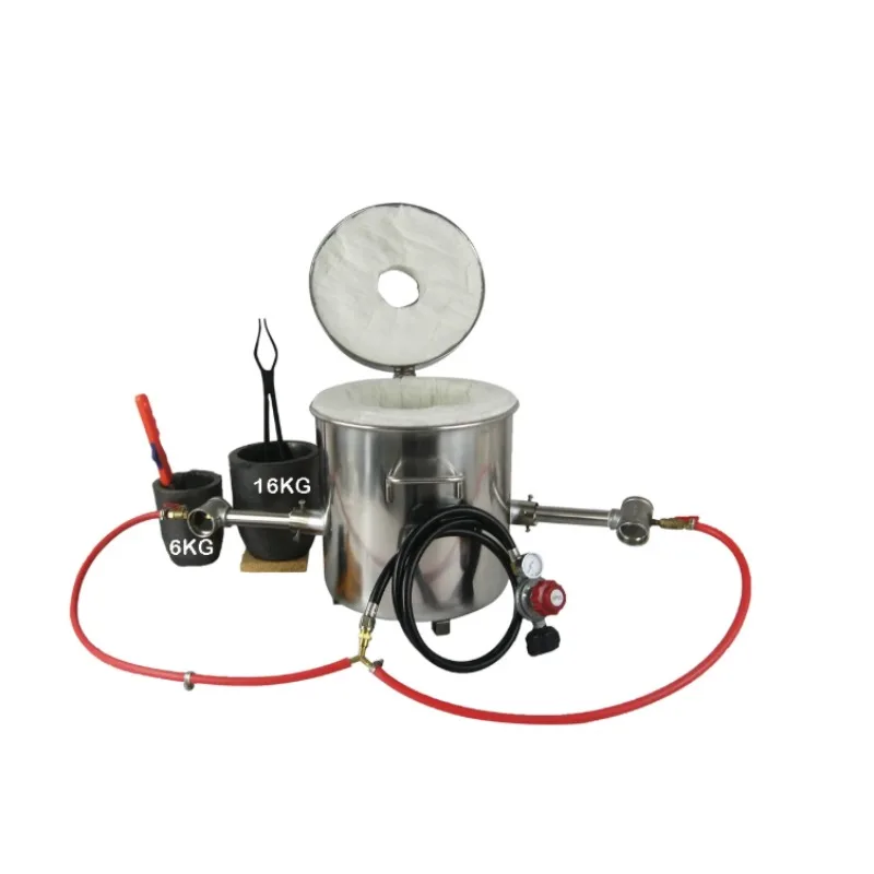 16KG Metal Melting Furnace 1450°C For Gold Silver Aluminum Practical Jewelry Making Casting Tool Industrial Casting Accessories