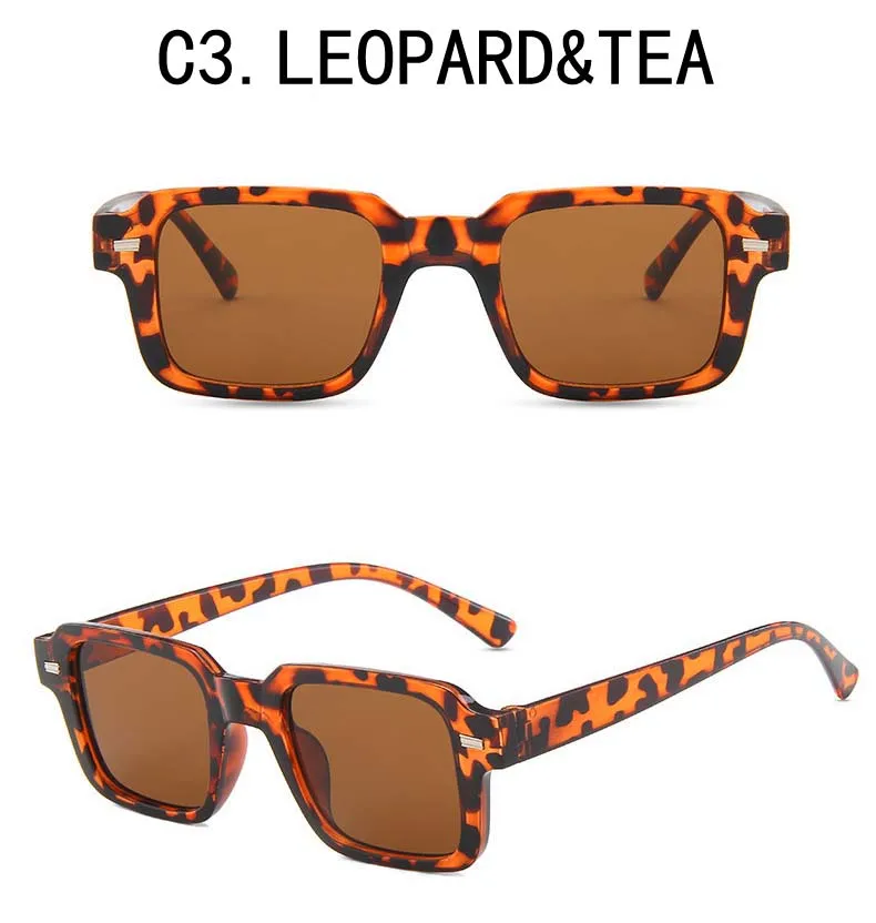 Retro Rice Staple Rechteckige Sonnenbrille mit kleinem Rahmen für Damen – Detail 13