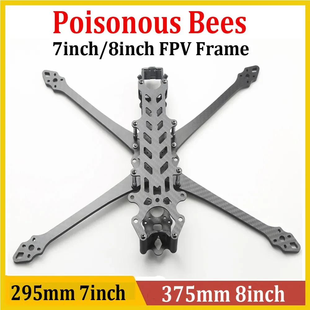 Giftige Bienen 7/8 Zoll 295 mm 375 mm FPV Freestyle Rahmen Kit Radstand 295 mm 375 mm mit Druckteilen für Langstrecken-Drohnen