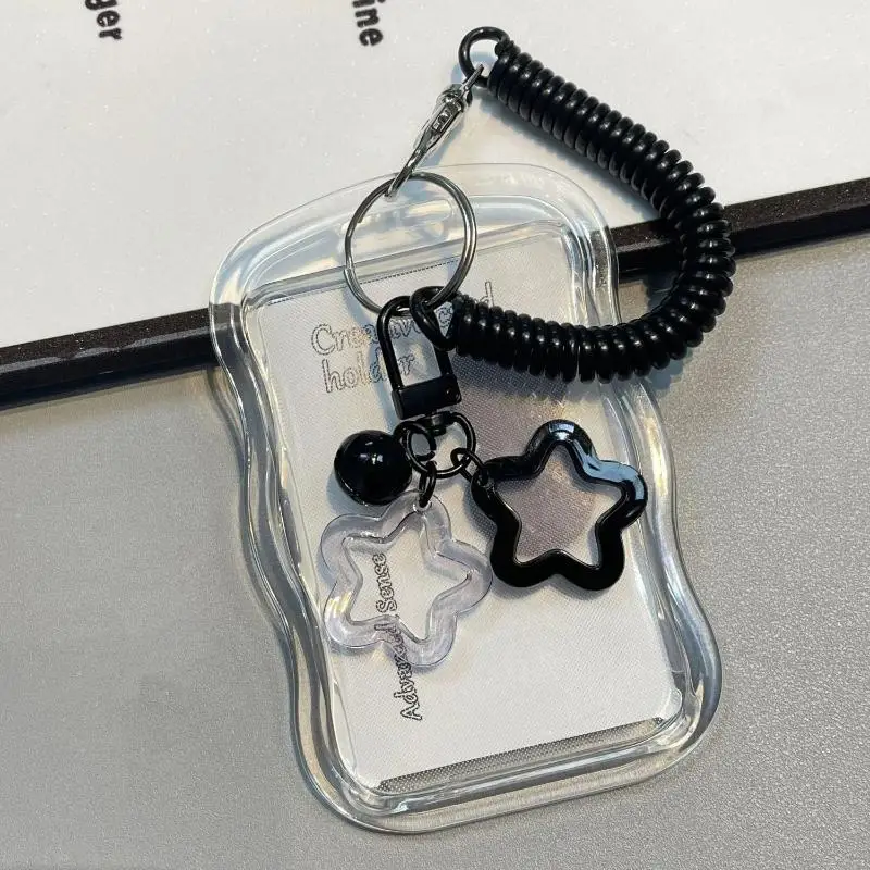 Kpop Photocard Holder Photo Display Holder With Star Keychain Idol Picture Protector Sleeves Credit ID Cards Protective Case