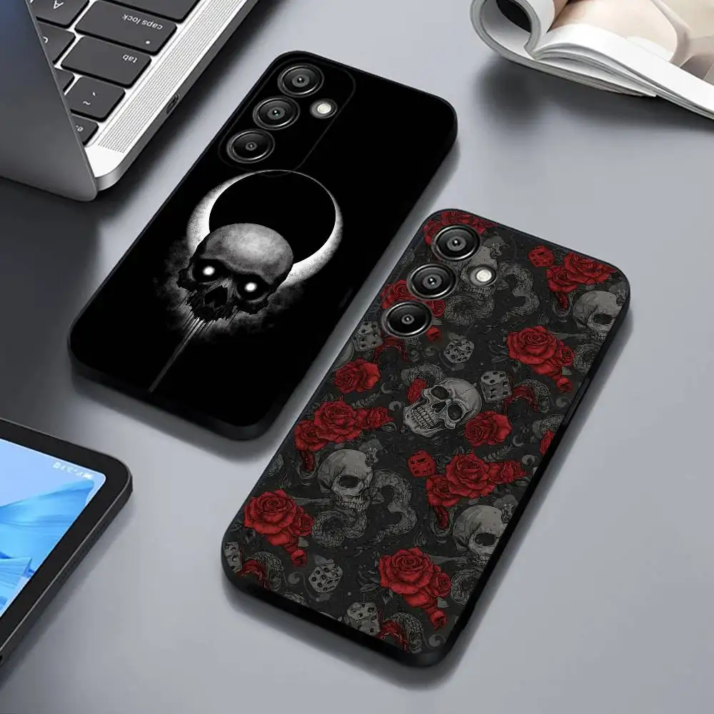 

Satanic Skull Phone Case Silicone Soft For Samsung GalaxyA13,21s,22,31,32,52,53,71,72,73