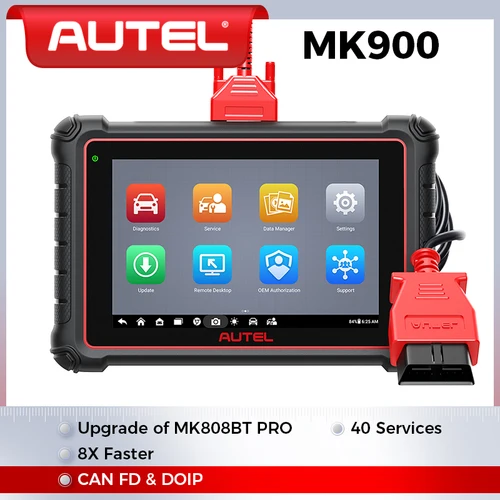 Autel-maxicom mk900自動診断ツール,OBD2双方向スキャナー,アップグレード,mx808s,8インチ,2024