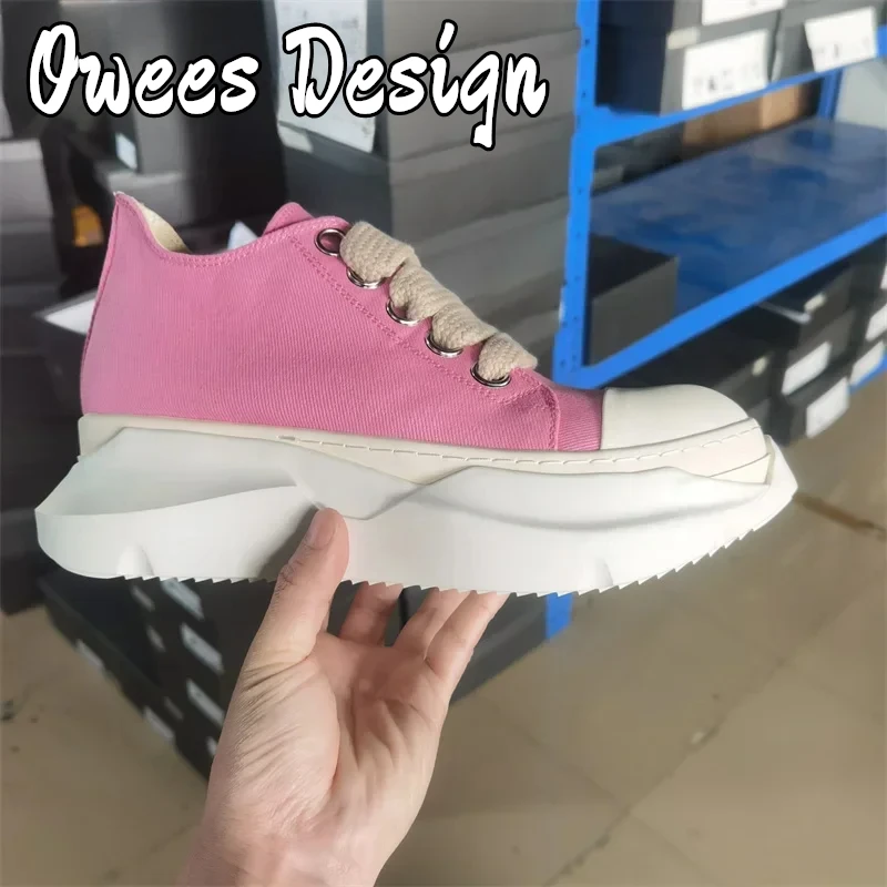 

Rick Винтажная брендовая тканевая повседневная обувь Мужские кроссовки на толстой подошве со шнуровкой Качественные дизайнерские мужские низкие черные кроссовки ручной работы Новые