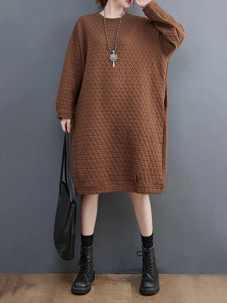 

Black Vintage Dresses For Women New Long Sleeve Loose Casual Midi Dress Vestidos Fashion Elegant Clothing Autumn Winter 2022