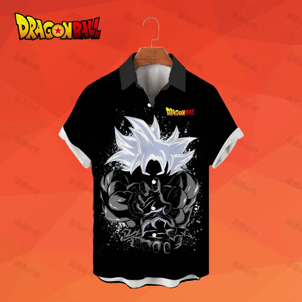 Men's Shirts Dragon Ball Z Vegeta Summer Hawaiian Shirt Oversized Short Sleeve High Quality Luxury Men's Shirt Super Saiya 5XL