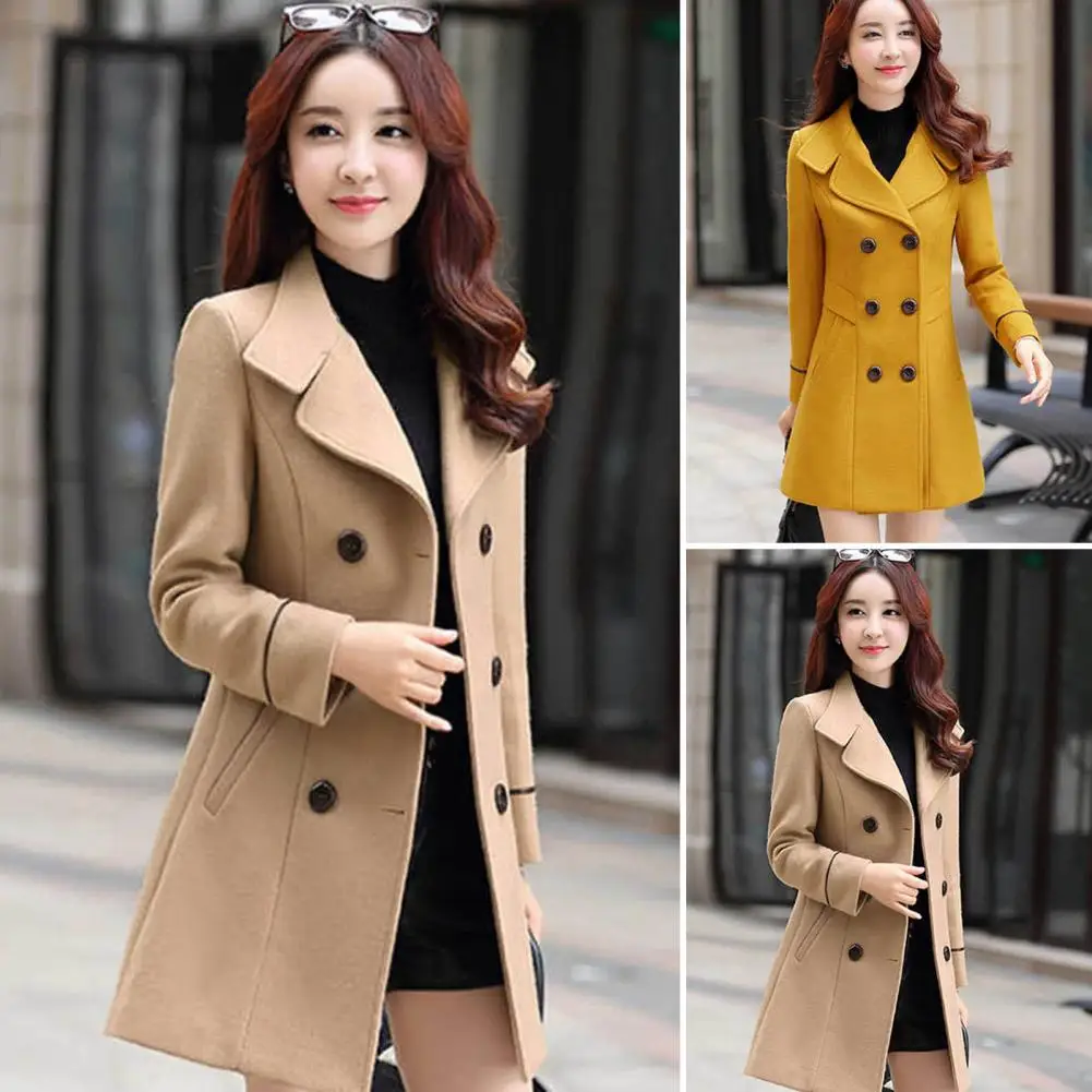 Casual Button Front Longline Coat 2023 autumn winter new fashion Woman clothes outifits Winter coat for women