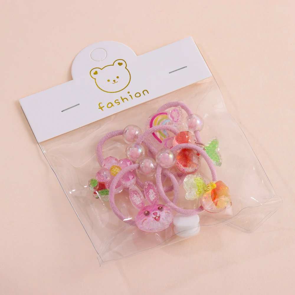 5 stücke Hohe Qualität Cartoon Elastische Haar Krawatten Für Baby Mädchen Pferdeschwanz Gummiband Kinder Schöne Haar Seile Kinder Haar zubehör