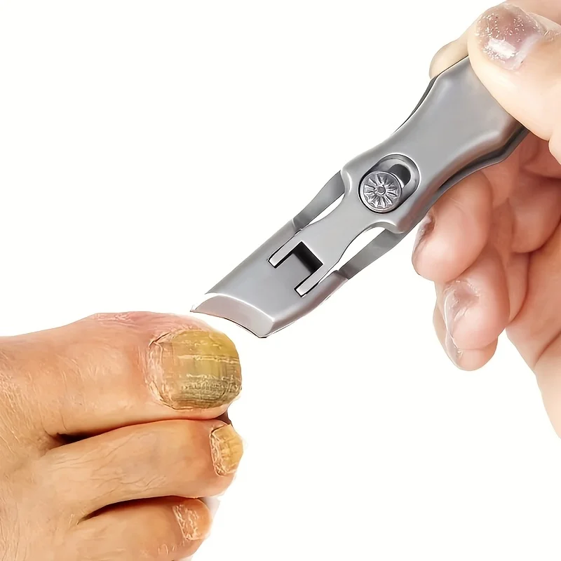 

1 шт. прецизионные кусачки для ногтей из нержавеющей стали: эргономичные широкие челюсти и вогнутые края для толстых/воросляных ногтей — современные, без спирта