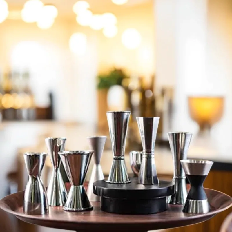 

Stainless Steel Double-headed Measure The Wine Glass Bar Cocktail Mixology Scale Measuring Cup One Body Forming Mixology Cup