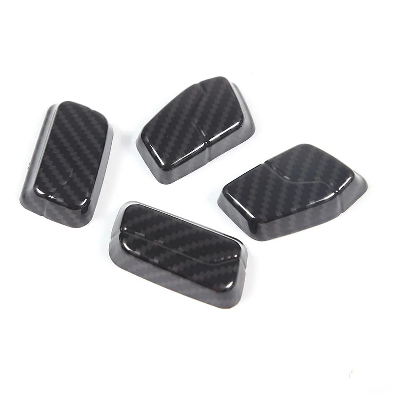 For BMW 5 Series G60 2024 ABS Carbon Fiber Car Seat Adjust Button Cover Trim Sticker Car Interior Accessories