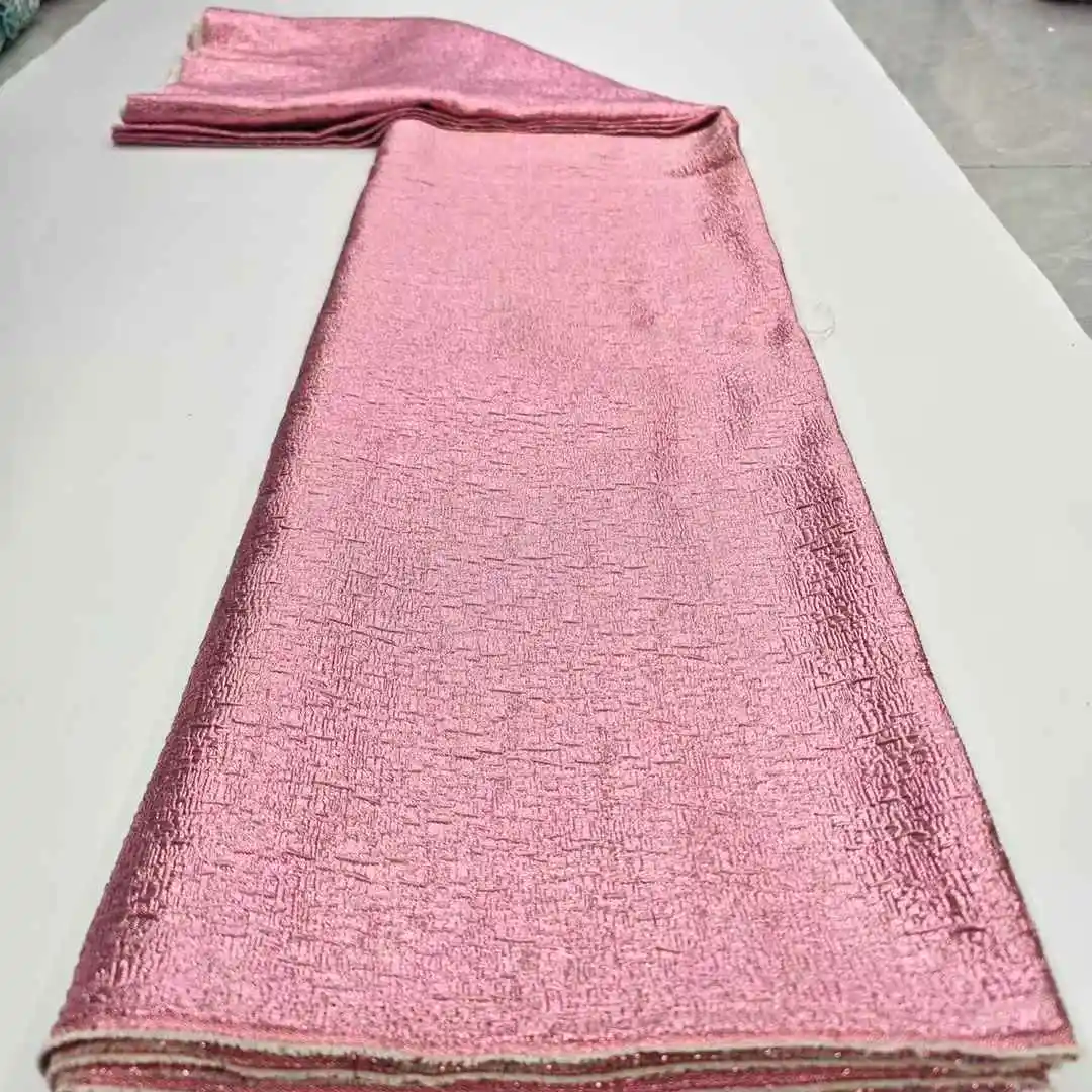 

2025 африканская, французская, нигерийская, элитная жаккардовая кружевная ткань для вышивки, свадебное платье невесты, шитье