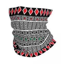 Amazigh Tribal Kabyle Carpet Bandana Neck Gaiter for Hiking Cycling Wrap Scarf Morocco Berber Africa Geometric Balaclava Warmer