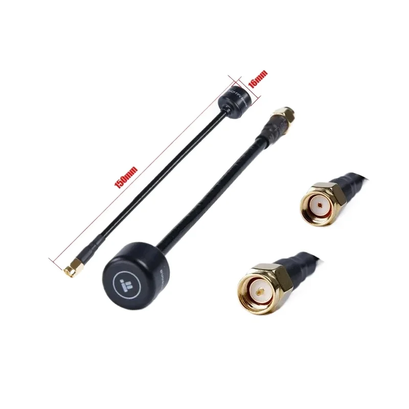 IFlight 150mm 5.8 GHz FPV Antenna 2.0 Dbi SMA RP-SMA RHCP Black FPV Antenna for FPV Racing Drone Part
