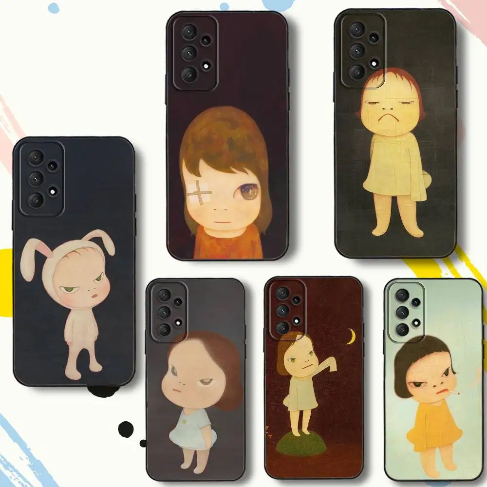 

Classic YoshitomoS N-Nara Phone Case For Samsung Galaxy A 80,72,73,91,53,22,51,52,5G,Plus,J,Note Soft Black Cover