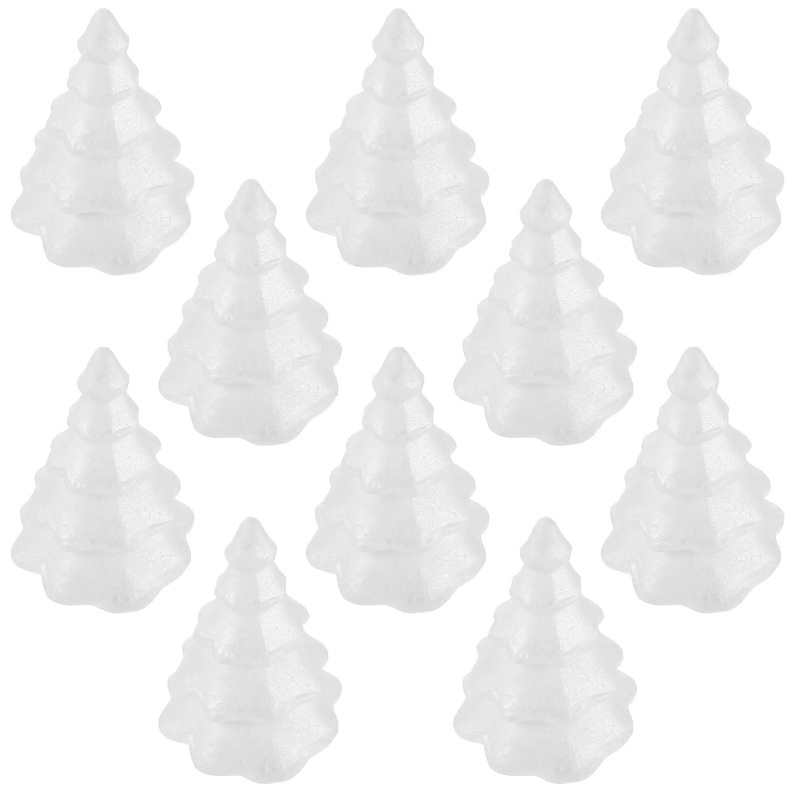 10pcs White Foam Christmas Tree 150mm Diy Polystyrene Cone Form Blank Foam Christmas Tree Painting Craft Tabletop Decoration