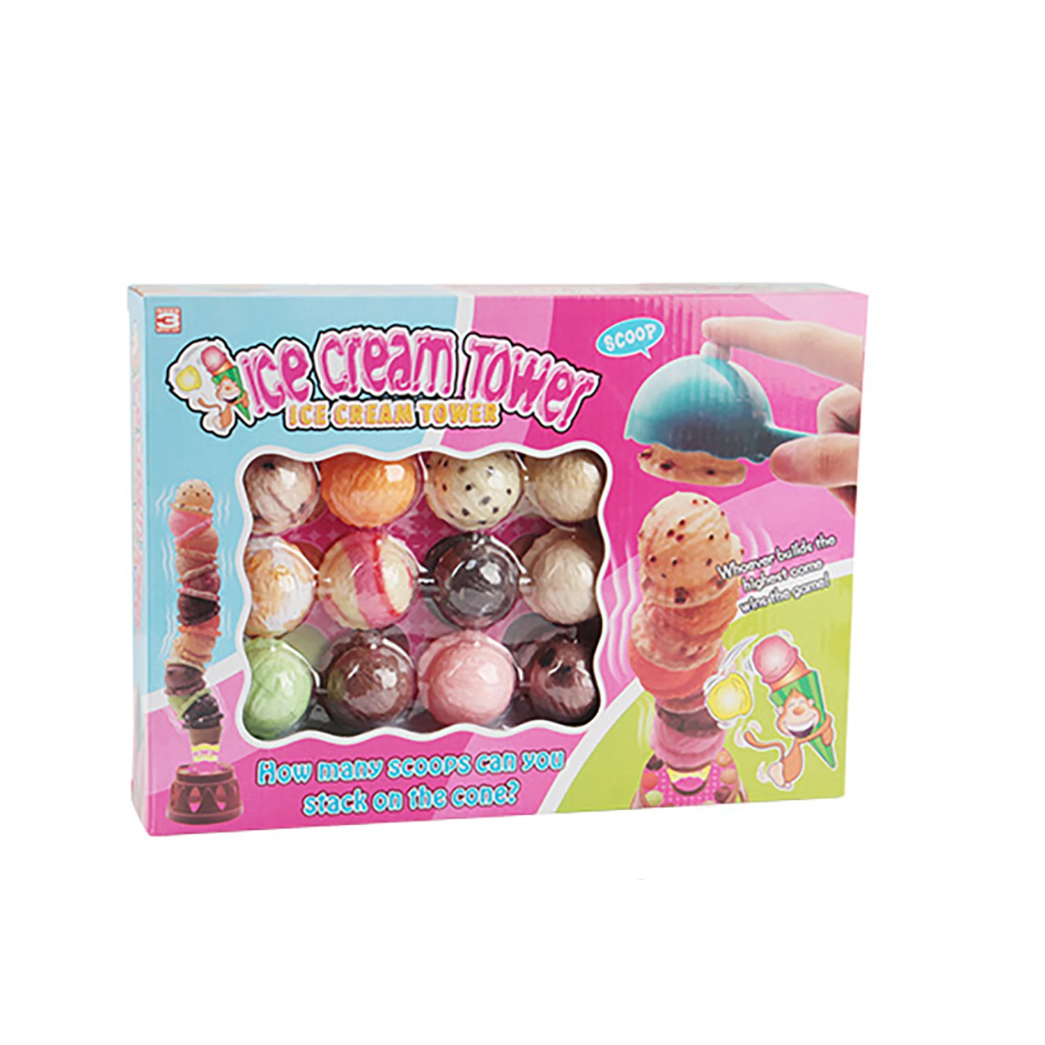 Simulated ice cream, ice cream balls, layered music, children's early education, playing house, kitchen, fun puzzle toys