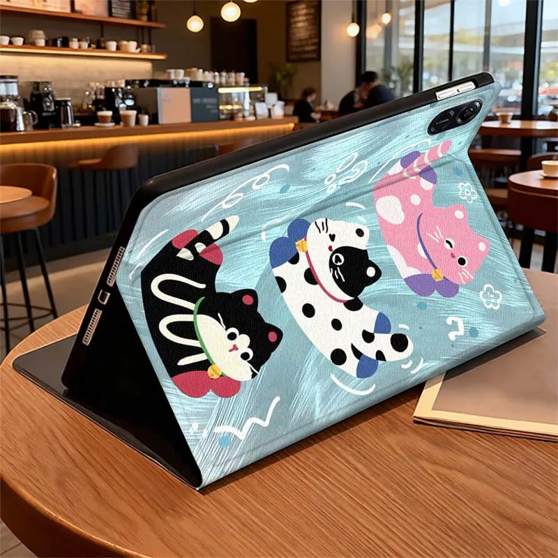Творческий кошачий узор для планшета Honor Tab MagicPad 3 6 7 X8 V7 V8 8 9 X9 X8a X9a 10 Pro Inch 2020 2021 Чехол для планшета