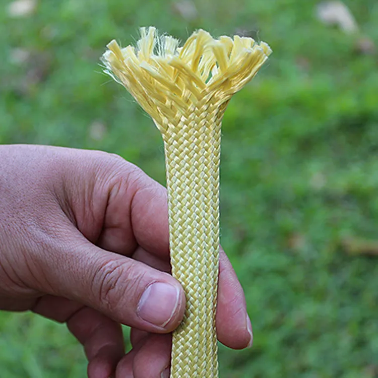 Aramid High-temperature Resistant Sleeve Kevlar Knitted Insulation Cable Harness Wear-resistant Fireproof Flame-retardant Sleeve