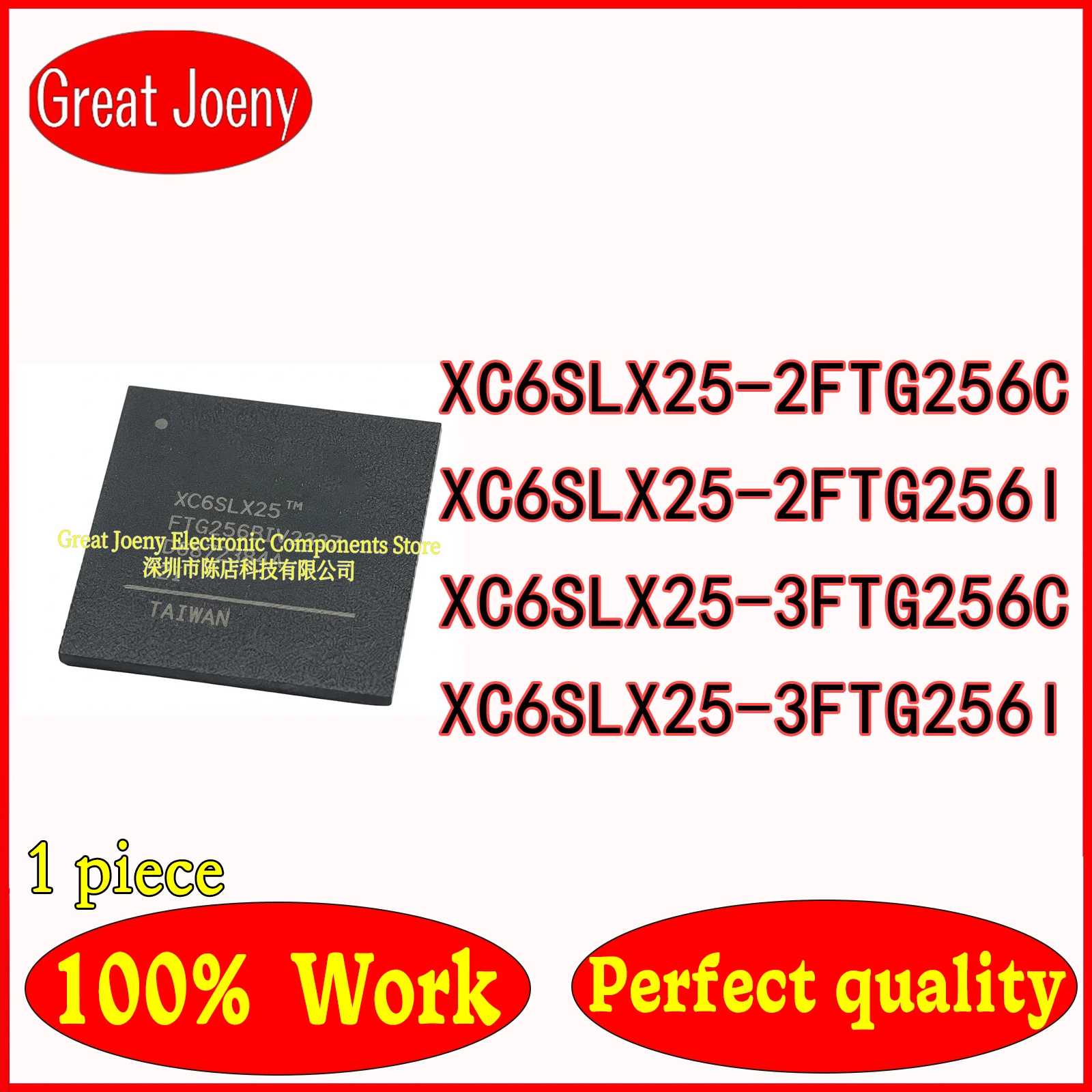 100% New XC6SLX25 XC6SLX25-2FTG256C XC6SLX25-2FTG256I XC6SLX25-3FTG256C XC6SLX25-3FTG256I IC Chipset BGA-256 Plastic Casing