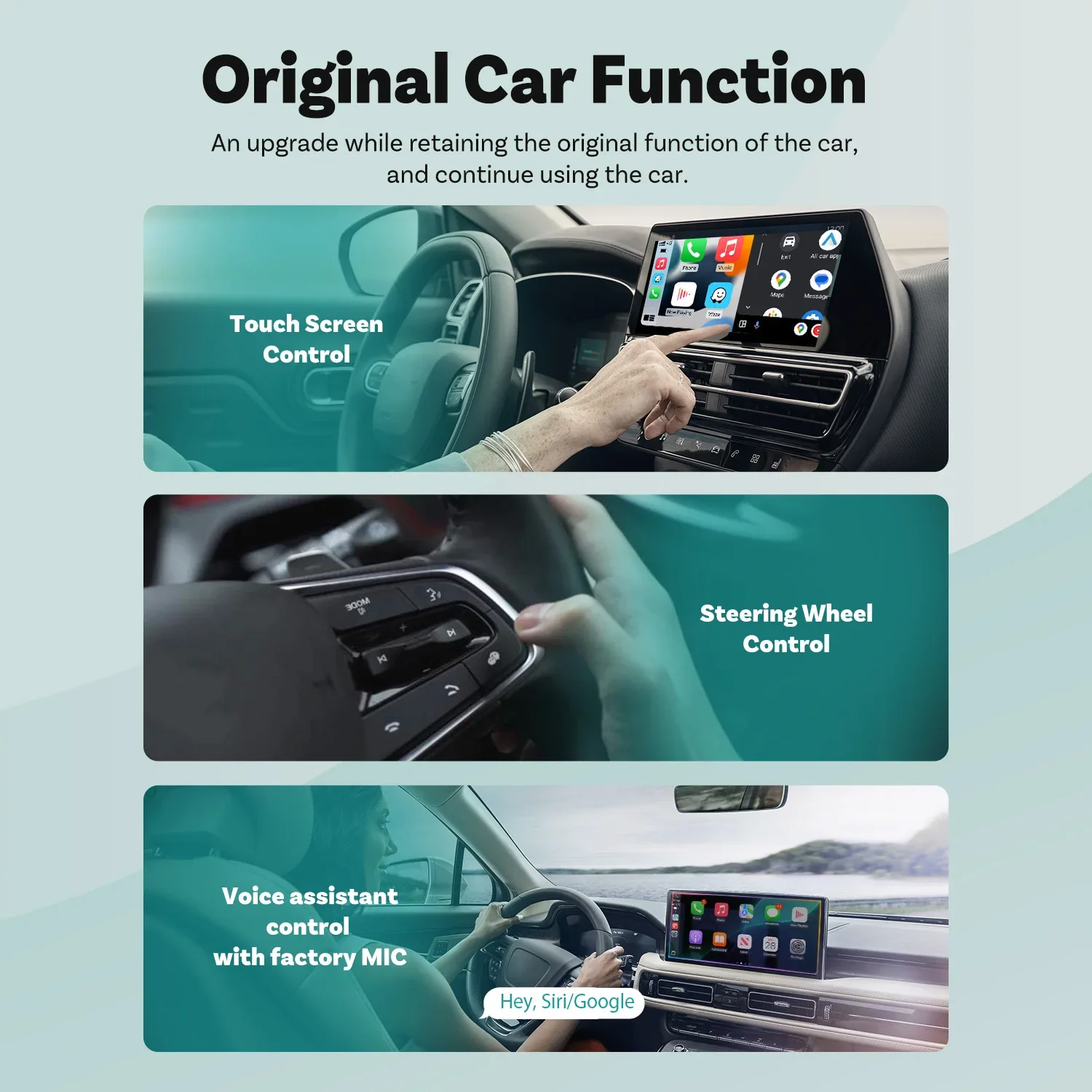 Ottocast Mini Slim Wireless CarPlay Android Auto Adapter Plug Play Fast Connect Mini USB Dongle لمرسيدس بنز أودي تويوتا et