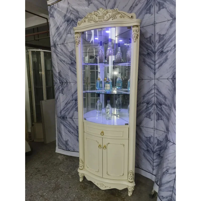 custom.Solid Wood Carved Corner Cabinet Living Room and Integrated Kitchen Home Furniture Made in China Model 231874850038