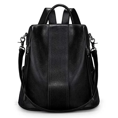 Mochila antirrobo de cuero genuino suave para mujer, bolso de hombro de moda, mochilas femeninas de cuero de vaca