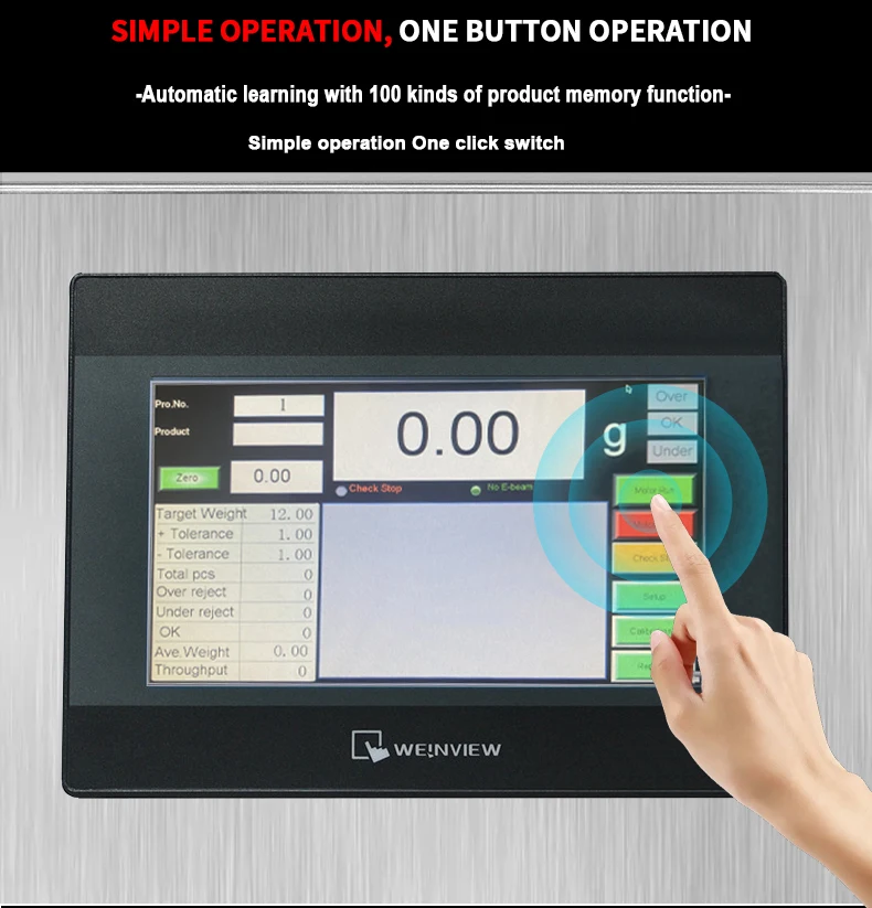 Karton Glas Fles Transportband Doos Checkweigher Automatische Online Check Weger Machine Met Rejector