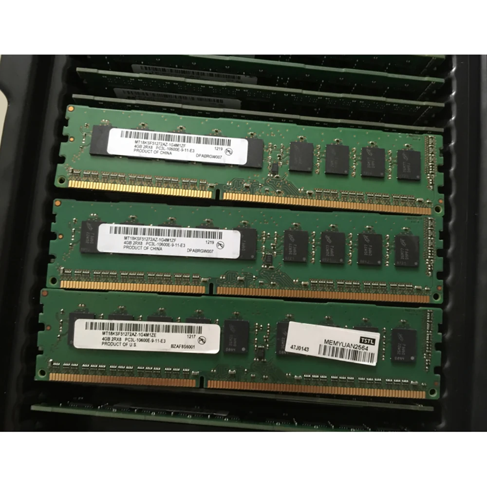 1PCS RAM PC3L-10600E For MT Server Memory MT18KSF51272AZ-1G4M1ZF 4GB 2Rx8 1333 DDR3L